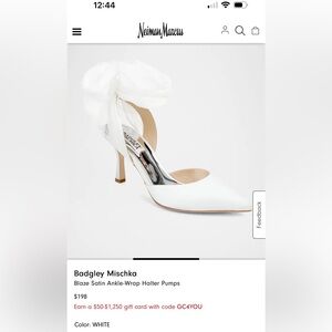 Badgley Mischka Blaze Satin Halter Pumps